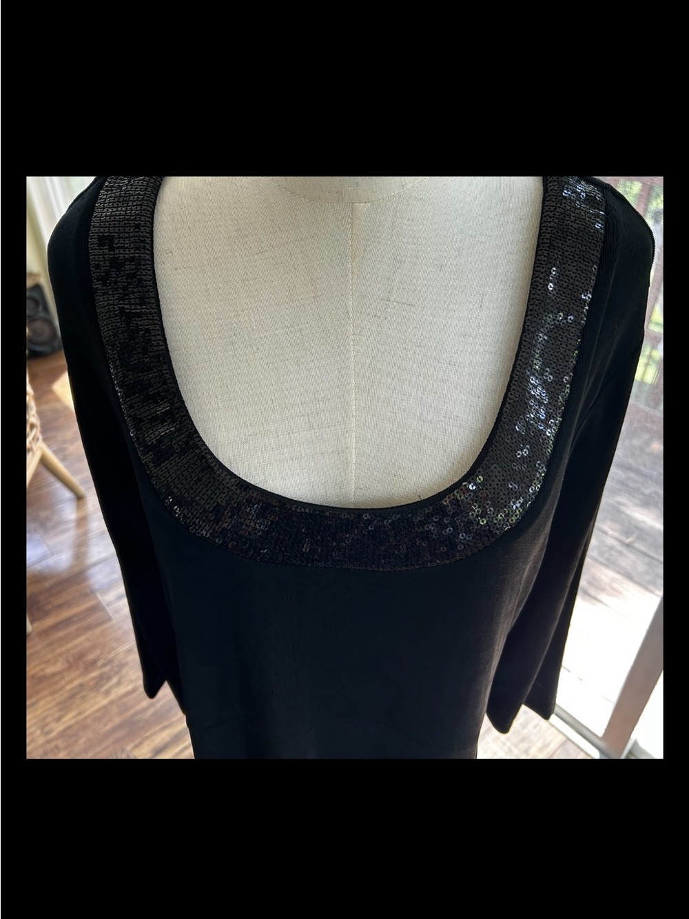 Slinky Brand Vintage Cocktail/Evening Black Dress Size 1X Made In The USA - Picture 2 of 7